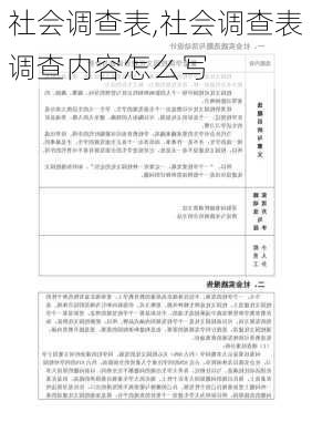 社会调查表,社会调查表调查内容怎么写