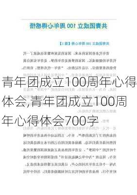 青年团成立100周年心得体会,青年团成立100周年心得体会700字