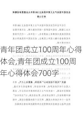 青年团成立100周年心得体会,青年团成立100周年心得体会700字