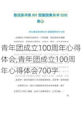 青年团成立100周年心得体会,青年团成立100周年心得体会700字