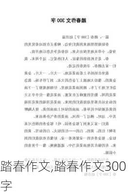 踏春作文,踏春作文300字