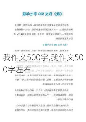 我作文500字,我作文500字左右