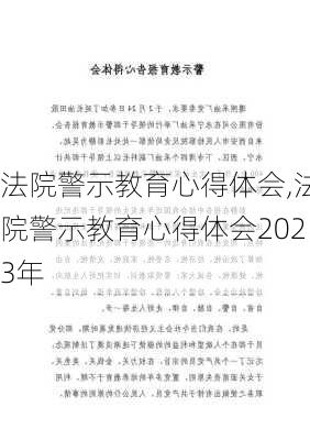 法院警示教育心得体会,法院警示教育心得体会2023年