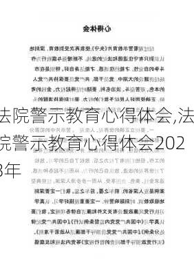 法院警示教育心得体会,法院警示教育心得体会2023年