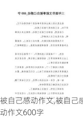 被自己感动作文,被自己感动作文600字