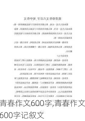 青春作文600字,青春作文600字记叙文