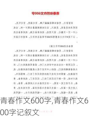 青春作文600字,青春作文600字记叙文