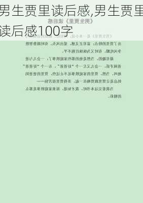 男生贾里读后感,男生贾里读后感100字