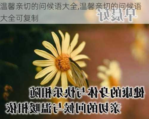 温馨亲切的问候语大全,温馨亲切的问候语大全可复制