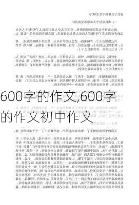 600字的作文,600字的作文初中作文