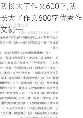 我长大了作文600字,我长大了作文600字优秀作文初一