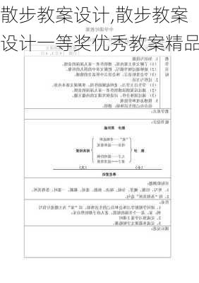 散步教案设计,散步教案设计一等奖优秀教案精品