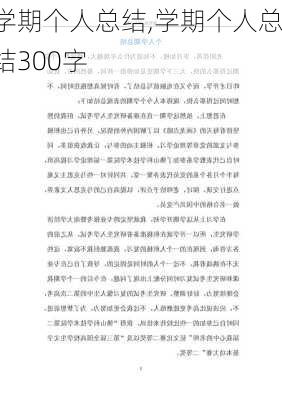 学期个人总结,学期个人总结300字