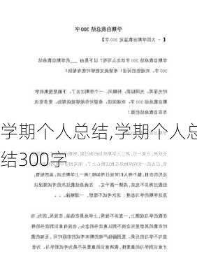 学期个人总结,学期个人总结300字