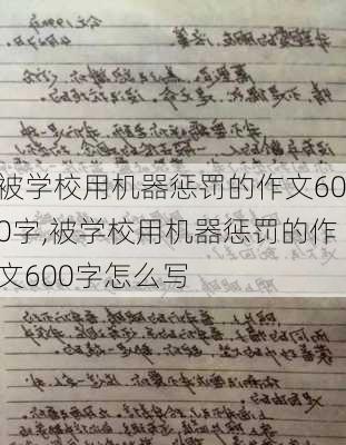 被学校用机器惩罚的作文600字,被学校用机器惩罚的作文600字怎么写