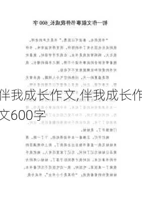 伴我成长作文,伴我成长作文600字