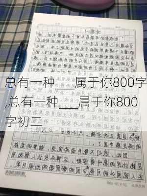 总有一种___属于你800字,总有一种___属于你800字初二