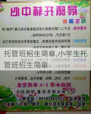 托管班招生简章,小学生托管班招生简章