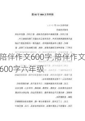 陪伴作文600字,陪伴作文600字六年级