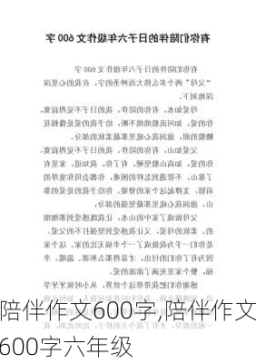 陪伴作文600字,陪伴作文600字六年级