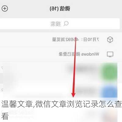 温馨文章,微信文章浏览记录怎么查看