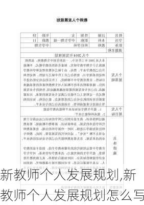 新教师个人发展规划,新教师个人发展规划怎么写