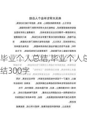 毕业个人总结,毕业个人总结300字