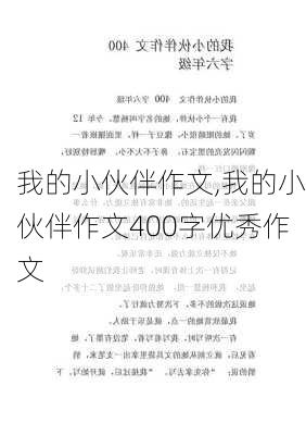 我的小伙伴作文,我的小伙伴作文400字优秀作文