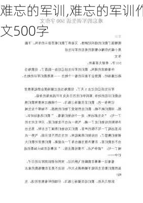 难忘的军训,难忘的军训作文500字