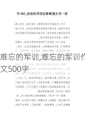 难忘的军训,难忘的军训作文500字