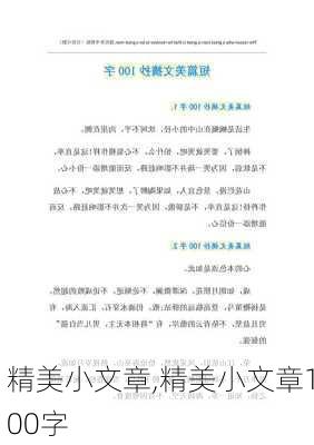 精美小文章,精美小文章100字