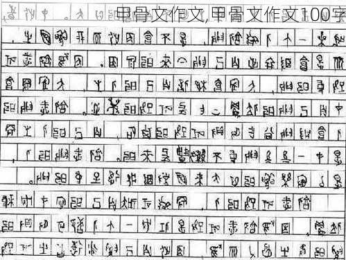 甲骨文作文,甲骨文作文100字