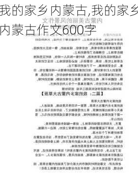 我的家乡内蒙古,我的家乡内蒙古作文600字