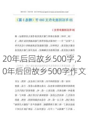 20年后回故乡500字,20年后回故乡500字作文