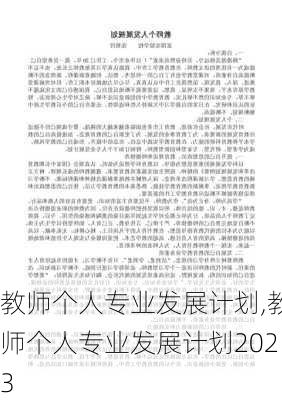 教师个人专业发展计划,教师个人专业发展计划2023