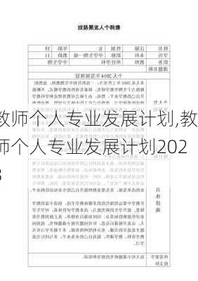 教师个人专业发展计划,教师个人专业发展计划2023