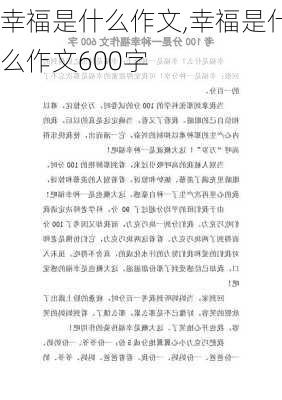 幸福是什么作文,幸福是什么作文600字