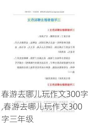 春游去哪儿玩作文300字,春游去哪儿玩作文300字三年级