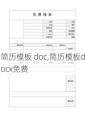 简历模板 doc,简历模板docx免费