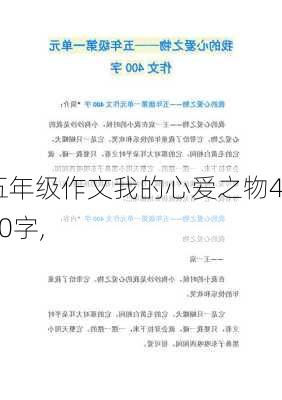 五年级作文我的心爱之物400字,