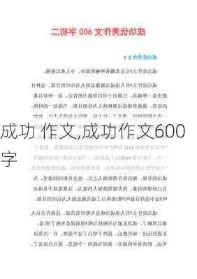 成功 作文,成功作文600字