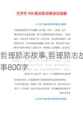 哲理励志故事,哲理励志故事800字