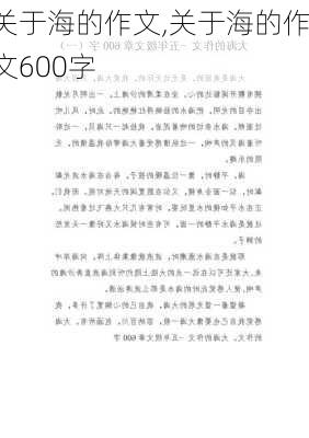 关于海的作文,关于海的作文600字