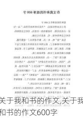 关于我和书的作文,关于我和书的作文600字