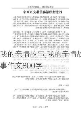 我的亲情故事,我的亲情故事作文800字