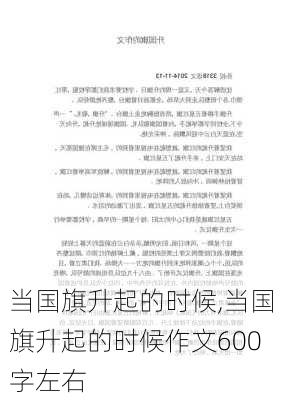 当国旗升起的时候,当国旗升起的时候作文600字左右