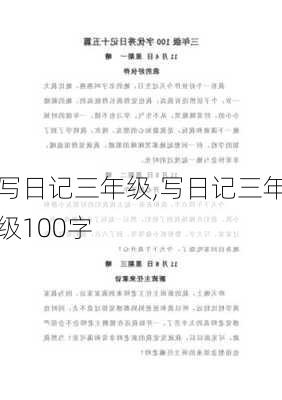 写日记三年级,写日记三年级100字