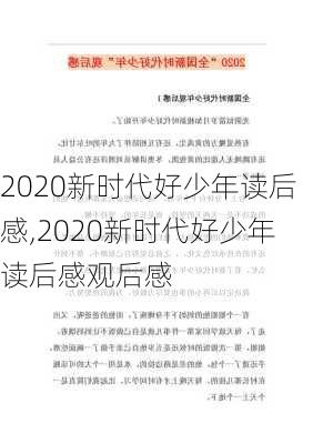 2020新时代好少年读后感,2020新时代好少年读后感观后感