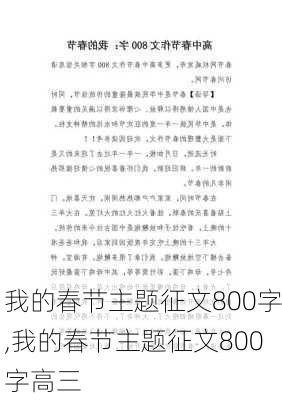 我的春节主题征文800字,我的春节主题征文800字高三