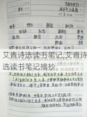 艾青诗选读书笔记,艾青诗选读书笔记摘抄